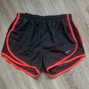 Black with Neon Coral Nike Shorts, size S